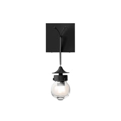 Hubbardton Forge Kiwi Sconce 203325 - Dimmable Wall Light with Hand-Blown Glass & Steel Branch