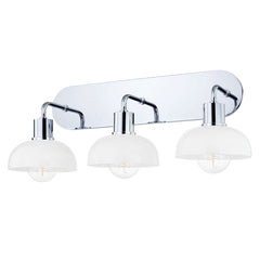 Kyla 3-Light Vanity Light by Mitzi - Modern Vintage Design with Dimmable Opal Glass Shades