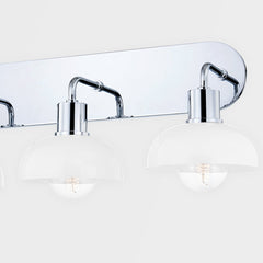 Kyla 3-Light Vanity Light by Mitzi - Modern Vintage Design with Dimmable Opal Glass Shades