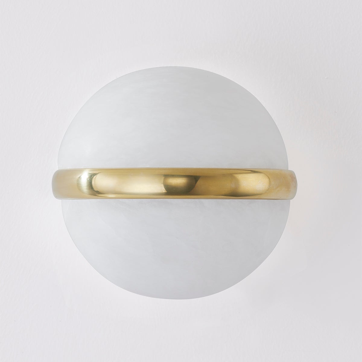 Kyomi Sconce 353-02-VB by Corbett Lighting - Alabaster Globes, Vintage Brass, Dimmable, Damp-Rated