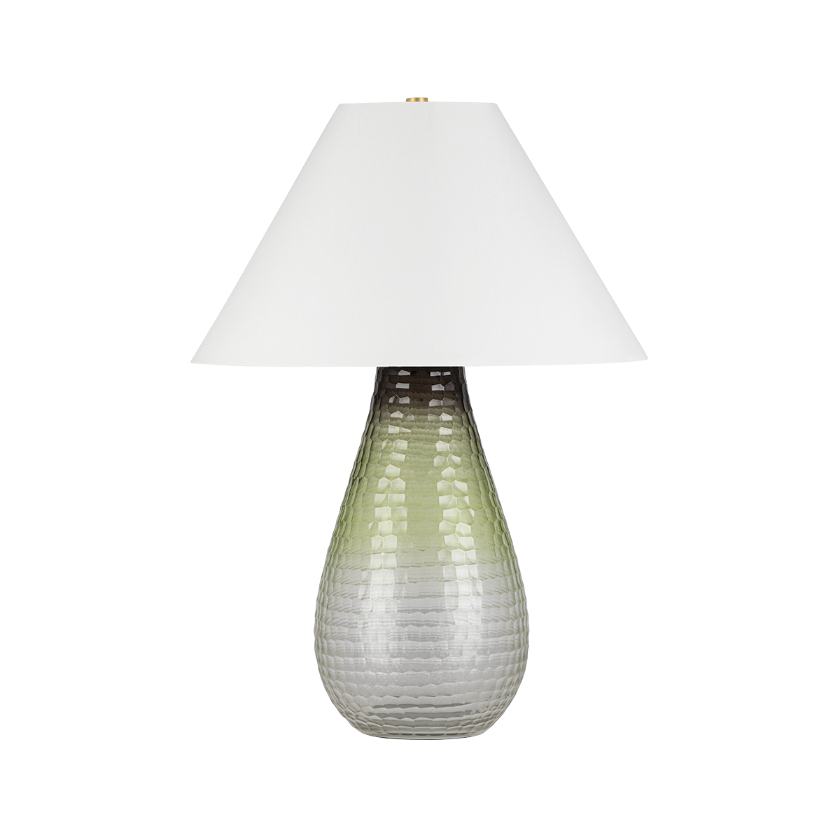 Mulberry Table Lamp 27.75"H by Hudson Valley Lighting, Ombre Glass Base & Linen Shade