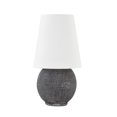 Ulsterville Rechargeable Table Lamp - Dimmable LED, Aged Brass & Ceramic, 12-15 Hour Battery Life