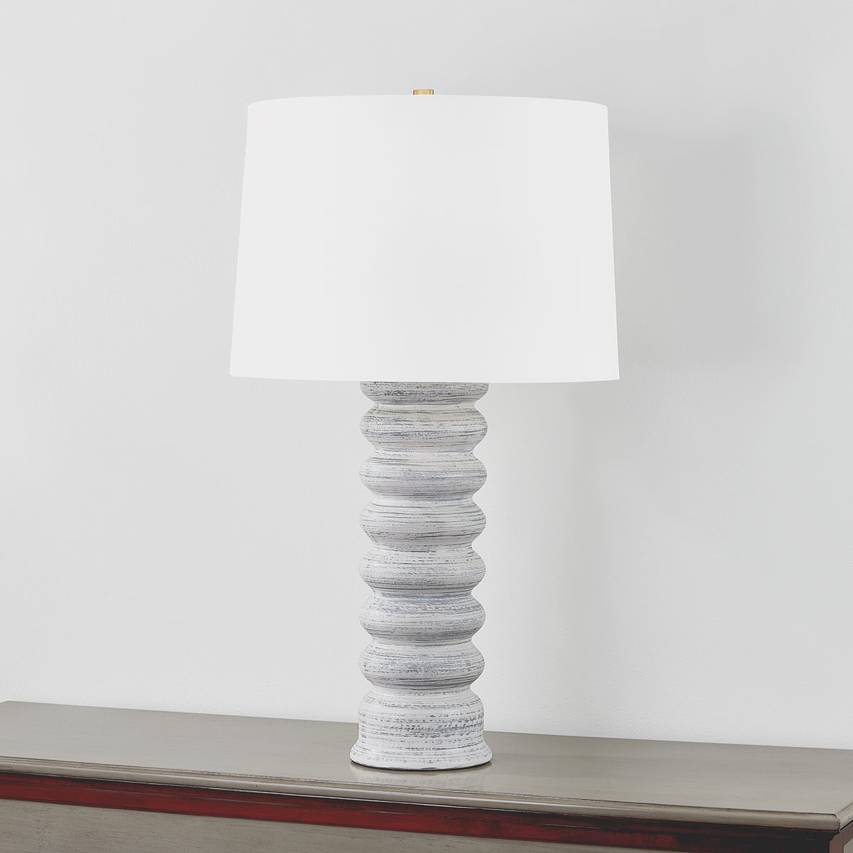 Harwinton 33" Table Lamp by Hudson Valley Lighting - Aged Brass & Ceramic, Dimmable, Versatile Design