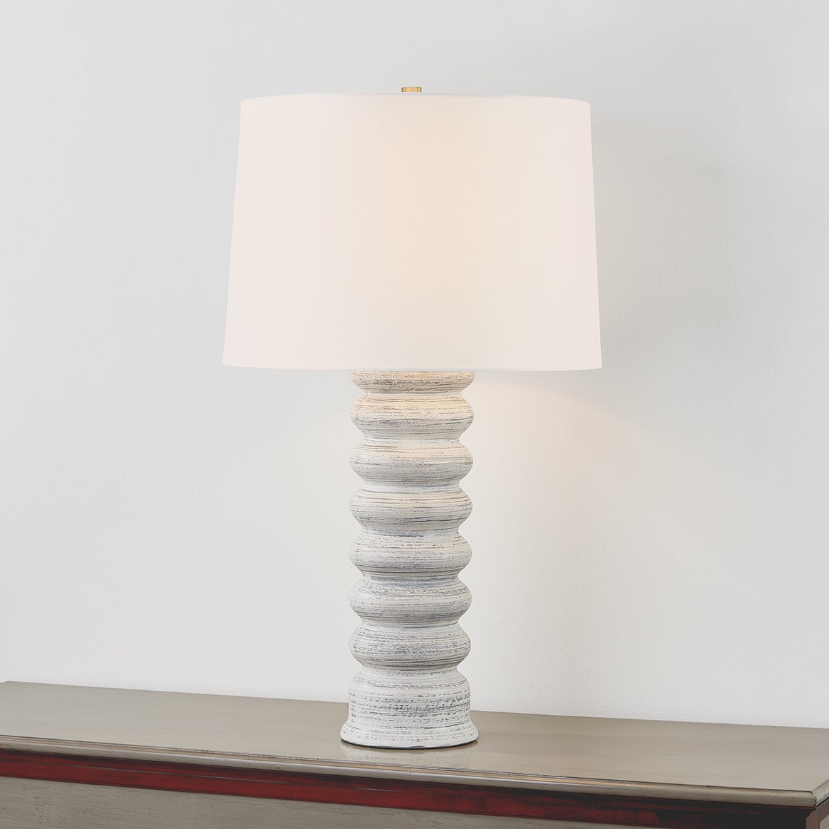 Harwinton 33" Table Lamp by Hudson Valley Lighting - Aged Brass & Ceramic, Dimmable, Versatile Design