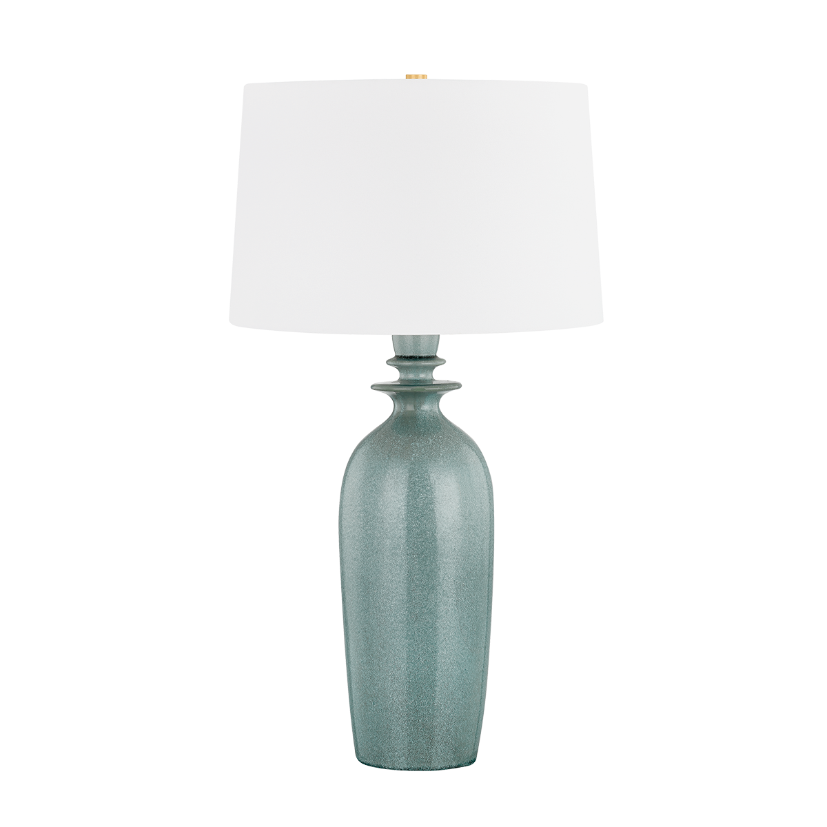 Hudson Valley Lighting Bellmawr Table Lamp - 32" Speckled Blue Ceramic with White Linen Shade