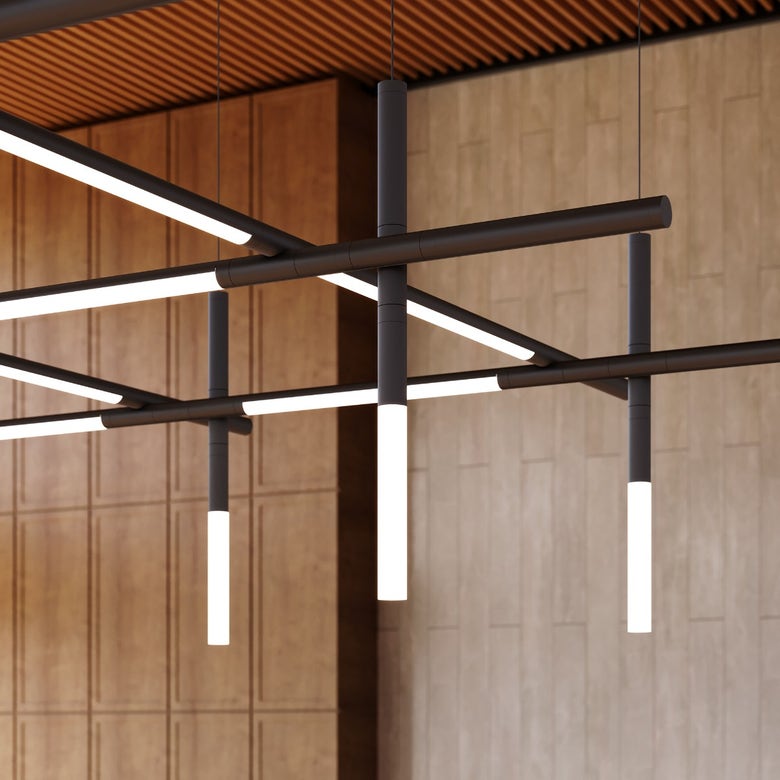 Labyrinth Square Chandelier by SONNEMAN 2105