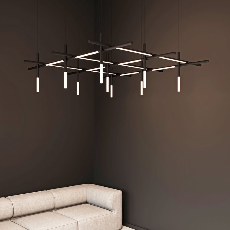 Labyrinth Square Chandelier by SONNEMAN 2105