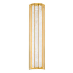 Leda Large Sconce 23.75" by Corbett Lighting with Vintage Brass Frame and Alabaster Shade