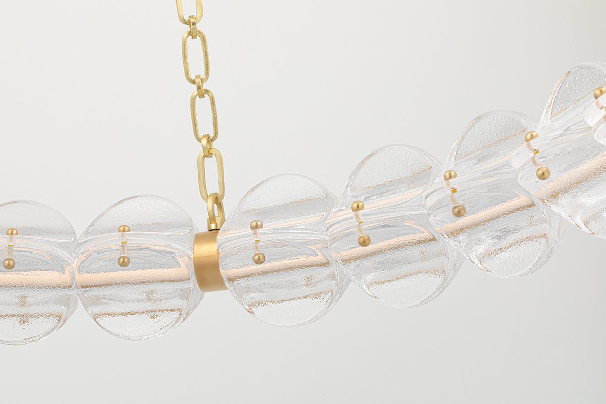 Lindley Chandelier 1938 by Hudson Valley Lighting - Elegant Aged Brass & Polished Nickel Finish, Dimmable, 3,275 Lumens