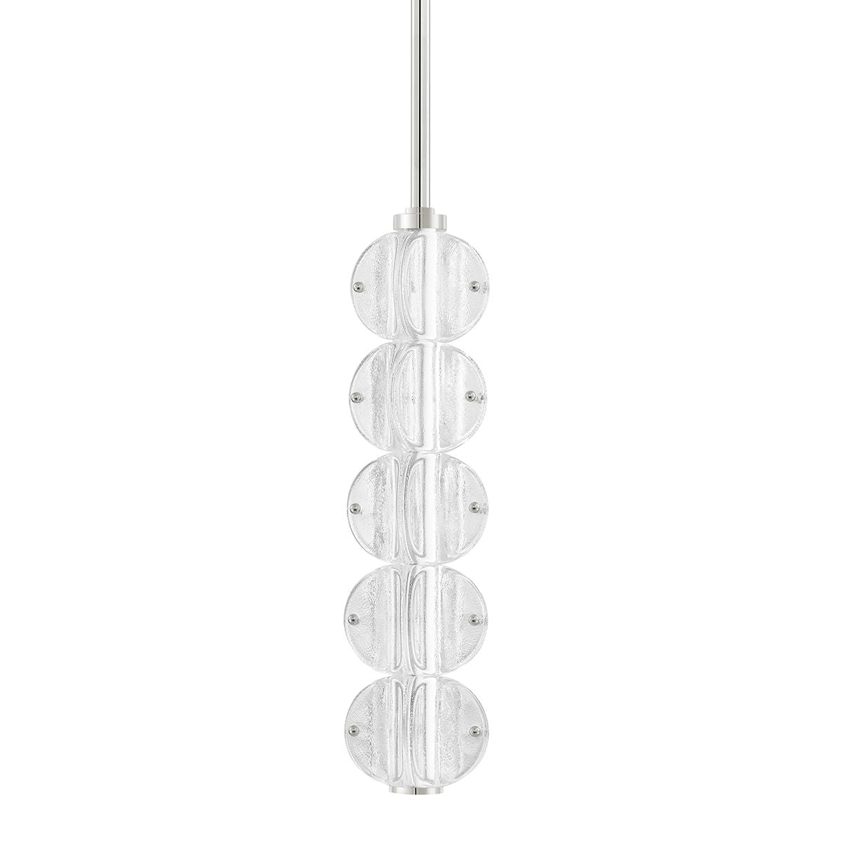 Lindley Pendant Light 18.75"H With Etched Glass Shade & Adjustable Height by Hudson Valley Lighting