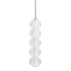 Lindley Pendant Light 18.75"H With Etched Glass Shade & Adjustable Height by Hudson Valley Lighting