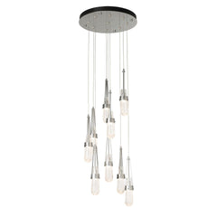 Hubbardton Forge Link 9-Light Handmade Blown Glass Pendant Fixture with Dimmable Lighting