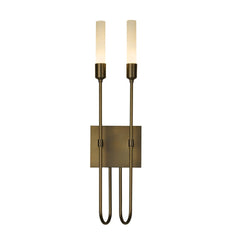 Hubbardton Forge Lisse 2-Light Sconce, Artisan Handcrafted, Dimmable, Multiple Finishes Available