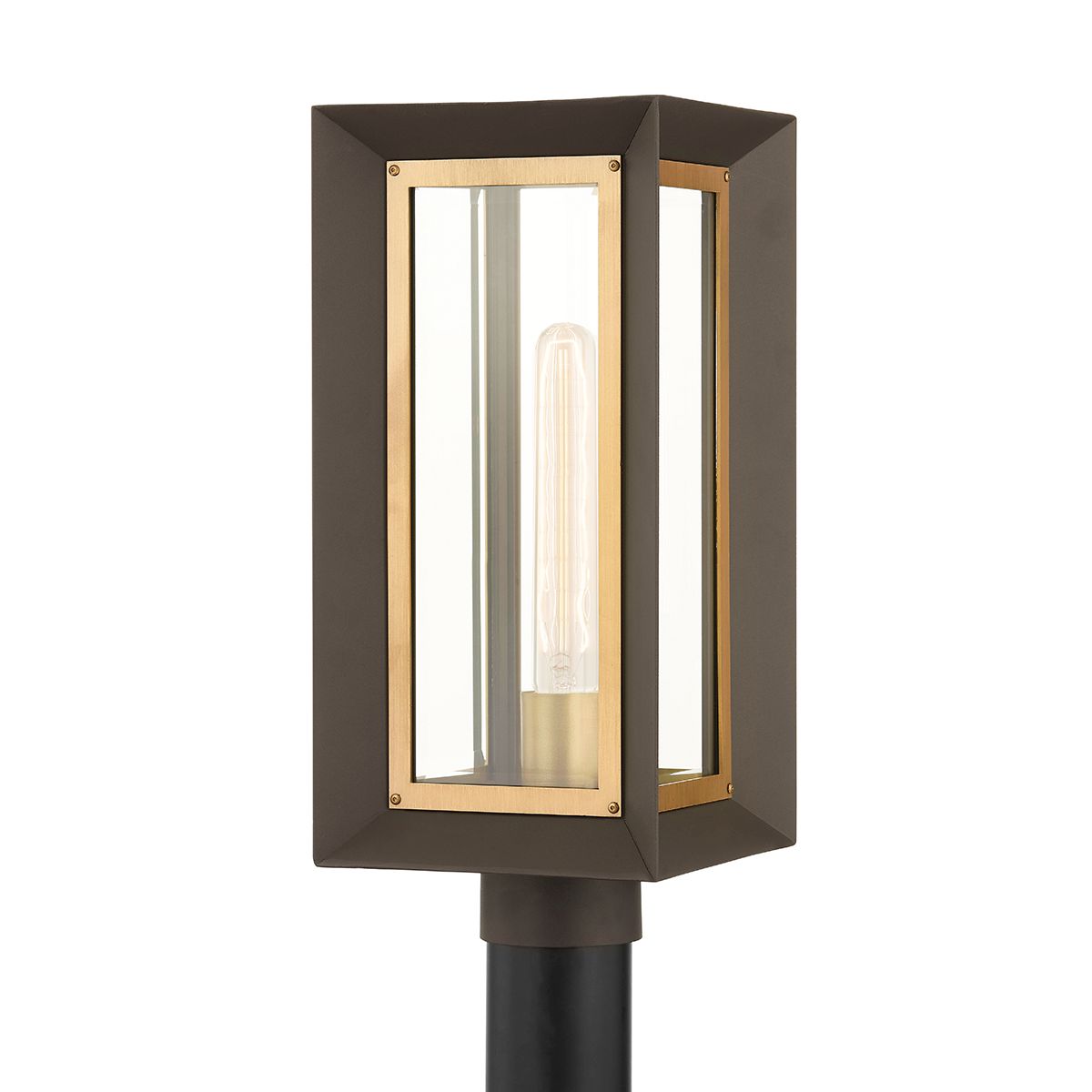 Lowry Outdoor Post Light by Troy Lighting P4055-TBZ/PBR, Dimmable, Textured Bronze Finish, Modern Design