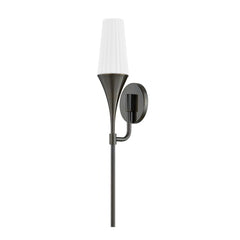 Luisa 23" Wall Sconce by Mitzi H928101 - Dimmable, Opal Matte Glass, Aged Brass or True Bronze Finish