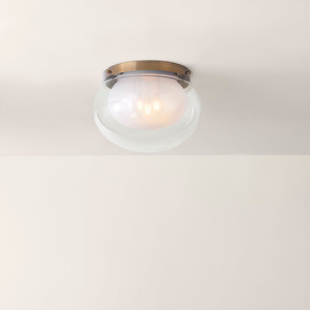 Magma 3-Light Flush Mount Ceiling Light by Troy Lighting with Dimmable Feature and Elegant Patina Brass Finish