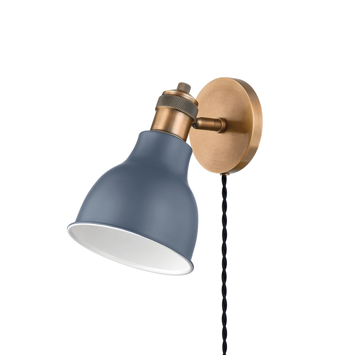 Makin Plug-In Sconce by Troy Lighting PTL1210-PBR/SBL