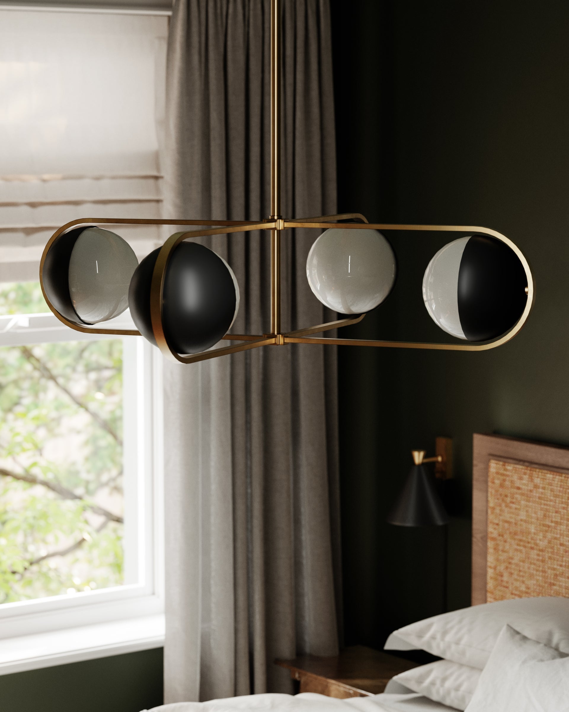 Marvin Plug-In Sconce by Troy Lighting, 60W Dimmable Wall Light in Patina Brass & Soft Black/Sand