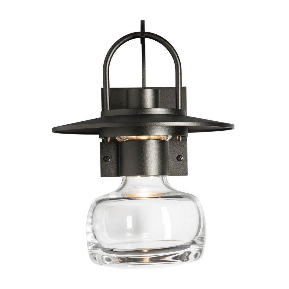 Hubbardton Forge Mason Large Outdoor Sconce, Dimmable, Weather Resistant, Thick Blown Glass