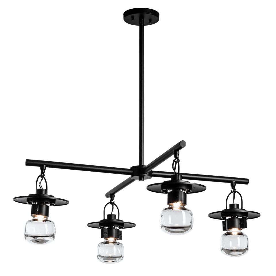 Mason Outdoor 4-Light Pendant by Hubbardton Forge - Dimmable, Versatile Finishes, UL Damp Rated