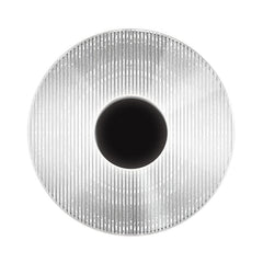 Sonneman Meclisse LED Sconce 15W Dimmable Wall Light with Ribbed Glass Disc & Chrome Finish