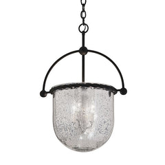 Troy Lighting Mercury Lantern 25" Height Elegant Antique Silver Swirl Glass Dimmable Fixture