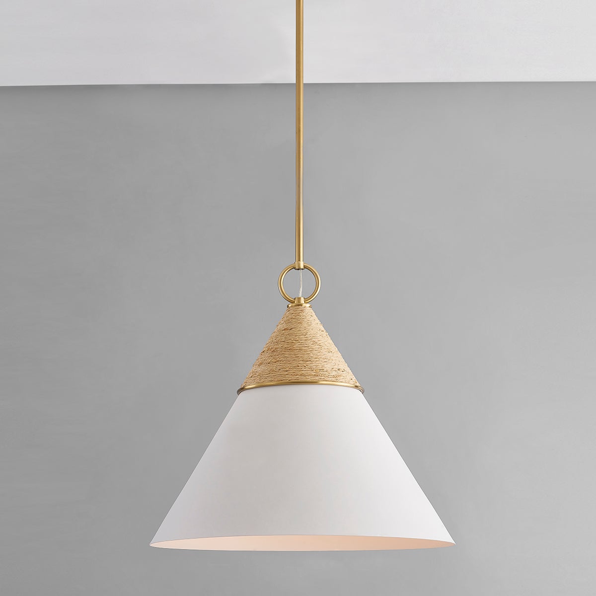 Mitzi H709701L-AGB/TWH Mica Large Pendant Light with Dimmer, Aged Brass Finish, Adjustable 21"-57" Height