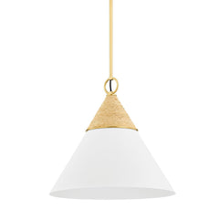 Mitzi H709701L-AGB/TWH Mica Large Pendant Light with Dimmer, Aged Brass Finish, Adjustable 21"-57" Height