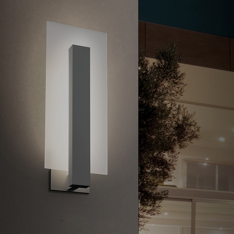 Midtown Tall LED Sconce 20W 1600 Lumens Dimmable Indoor/Outdoor Lighting by SONNEMAN