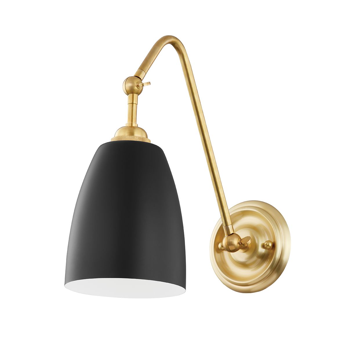 Millwood Sconce 3021-AGB/BK by Hudson Valley Lighting - Aged Brass & Black, UL Damp-Rated Wall Light