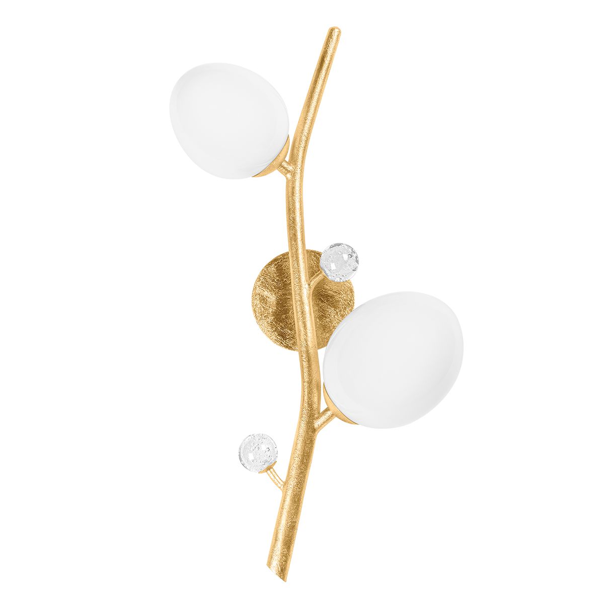 Mirielle Sconce by Corbett Lighting, Vintage Gold Leaf Finish, Dimmable, 32.5" Height, ETL Damp Rated