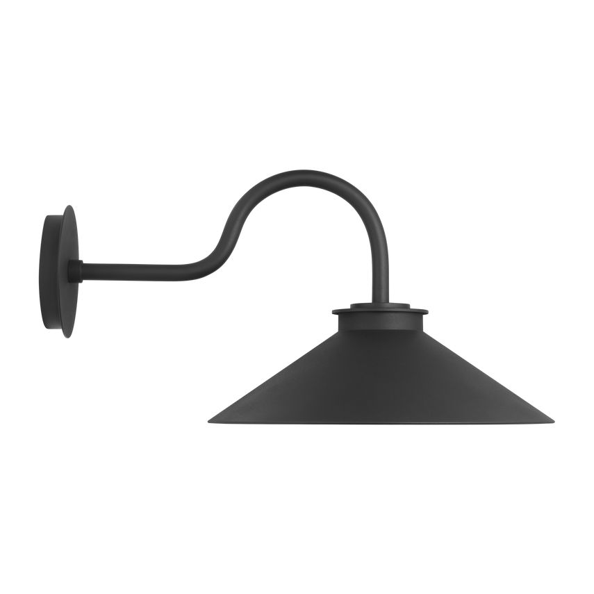 Modern Barn Light Large Wall Lantern 9W LED Dimmable Textured Black 2700K Outdoor/Indoor Use