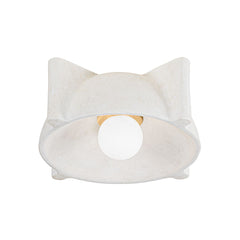 Modesto 13" Coastal Ceiling Light by Troy Lighting in Vintage Gold Leaf, Dimmable Ceramic Shade