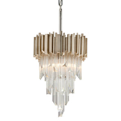 Mystique Pendant by Corbett Lighting - 3-Light Dimmable Crystal and Iron Fixture, 18.5" Height