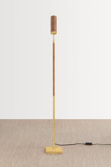 Hudson Valley Lighting Narragansett Floor Lamp – Aged Brass & Natural Rattan, Dimmable, 58.75"