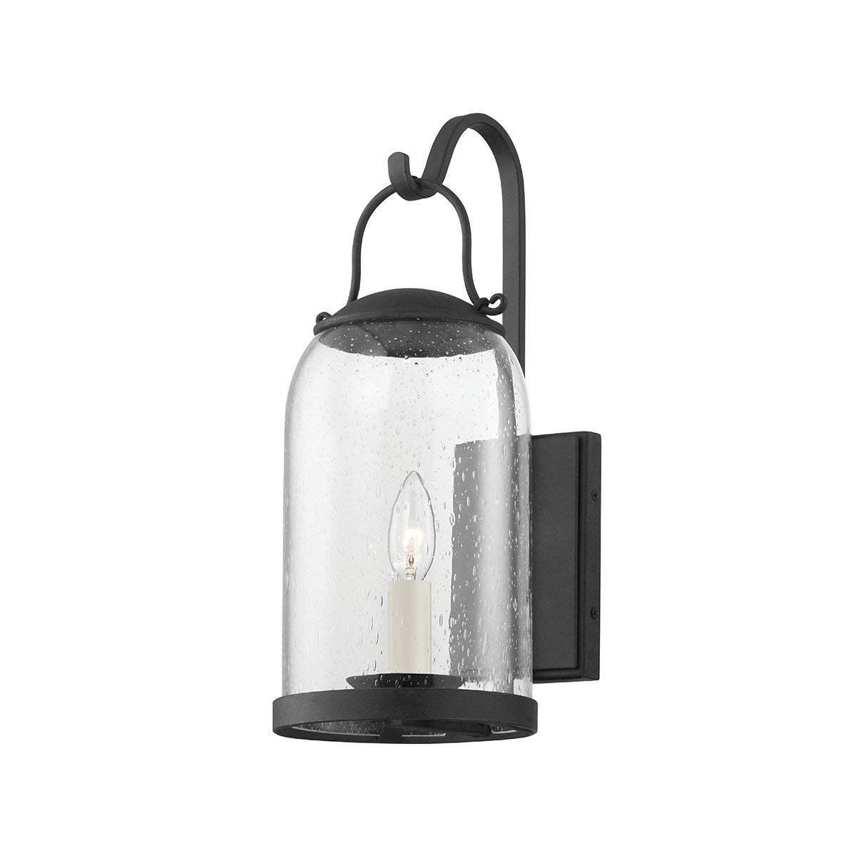 Napa County Outdoor Wall Sconce by Troy Lighting, Dimmable, UL Wet Rated, 17.5" H, French Iron Finish