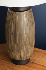 Naseby Table Lamp by Hudson Valley Lighting - 30" H Distressed Bronze & Ceramic Black Design