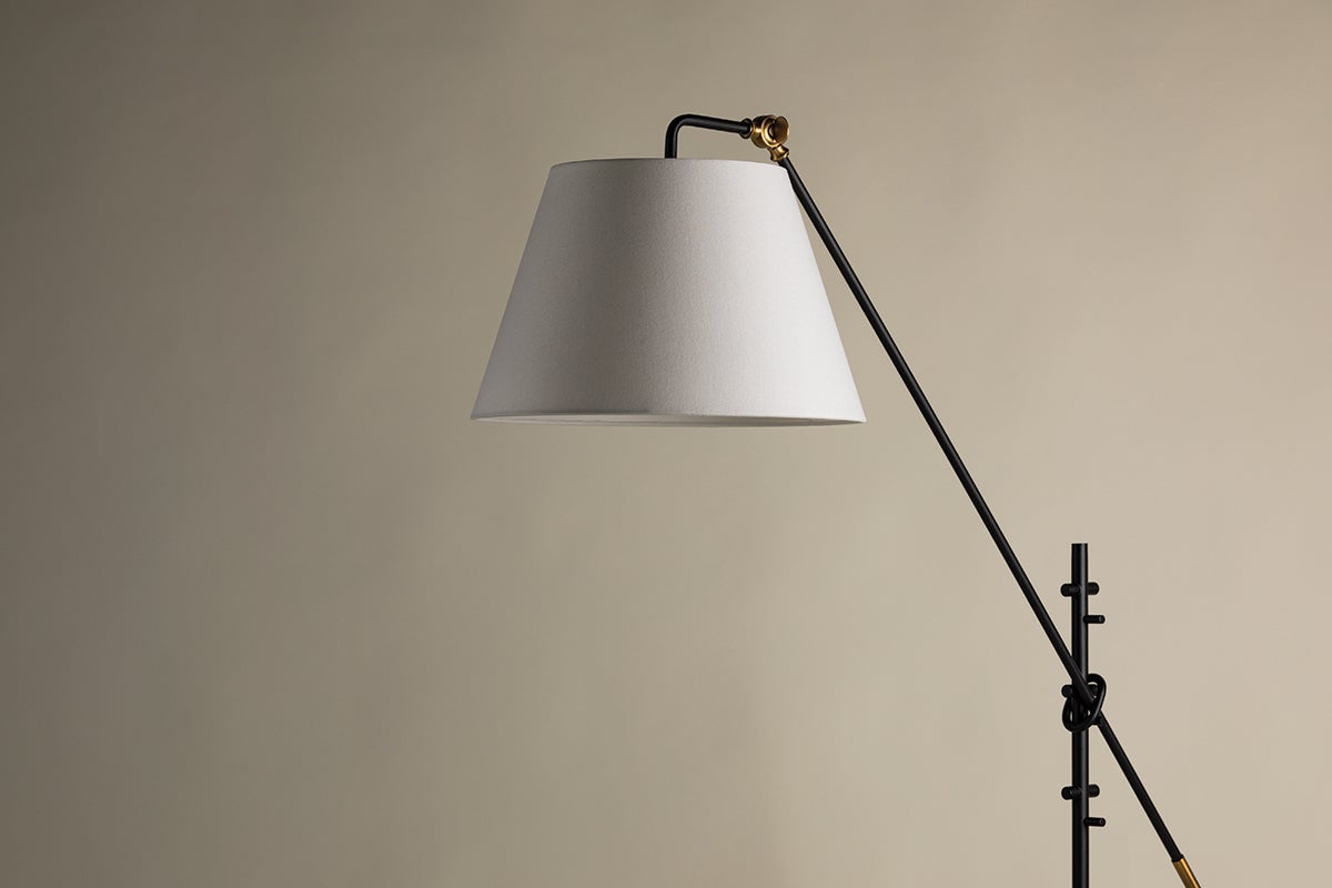 Navin Floor Lamp by Troy Lighting PFL2678-PBR/TBK