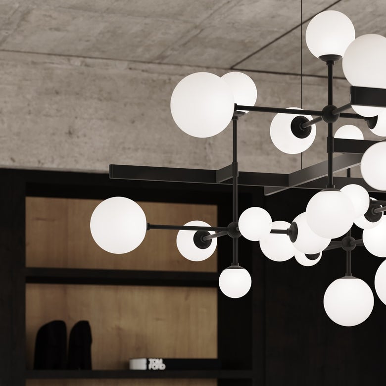 Nebula Large Square Chandelier by SONNEMAN 2068