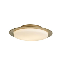 Hubbardton Forge Oceanus 2-Light Semi-Flush Mount Fixture with Opal Glass Shades and Dimmable Capability