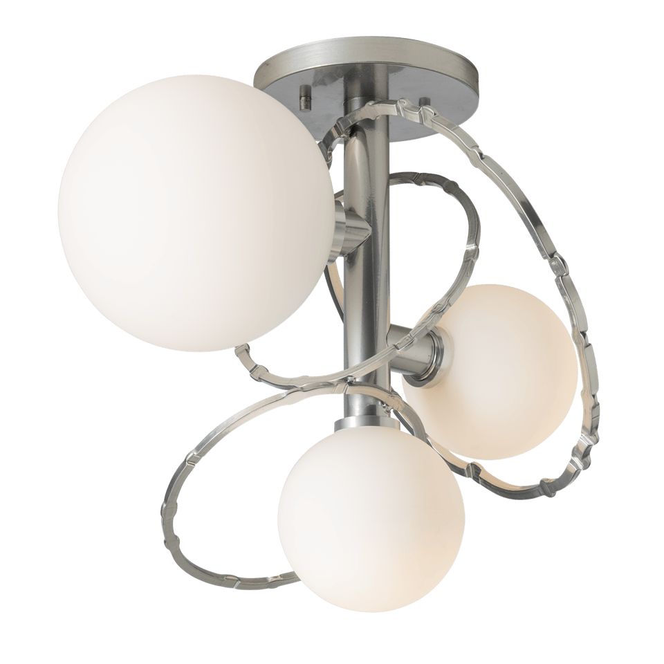 Hubbardton Forge Olympus 3-Light Semi-Flush Ceiling Fixture, Dimmable, Custom Finishes