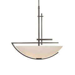 Hubbardton Forge Ondrian Pendant Light 138552 - Asymmetrical Glass Bowl, Customizable Finishes, Dimmable