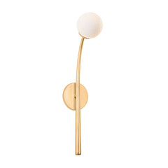 Orinda Wall Sconce by Troy Lighting, 24" High, Opal Seeded Glass Orbs, Vintage Gold Leaf Finish