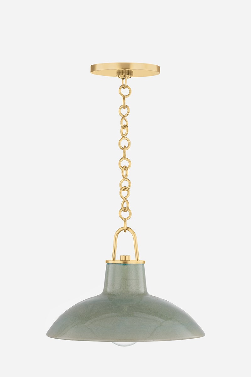 Pottersville Pendant Light by Hudson Valley, 10"H x 12.5"W, Artisan Ceramic Finishes, Dimmable