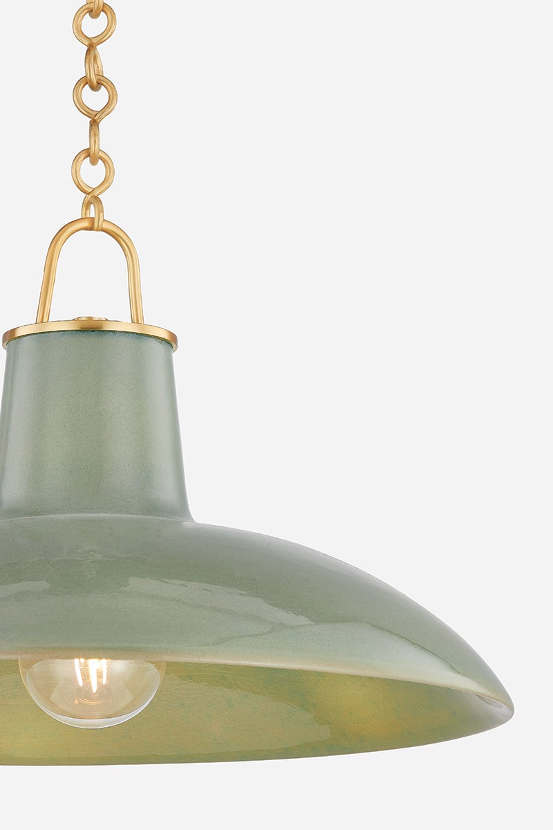 Pottersville Large Pendant Light by Hudson Valley Lighting - Artisan Ceramic Shade, Dimmable, Adjustable Height