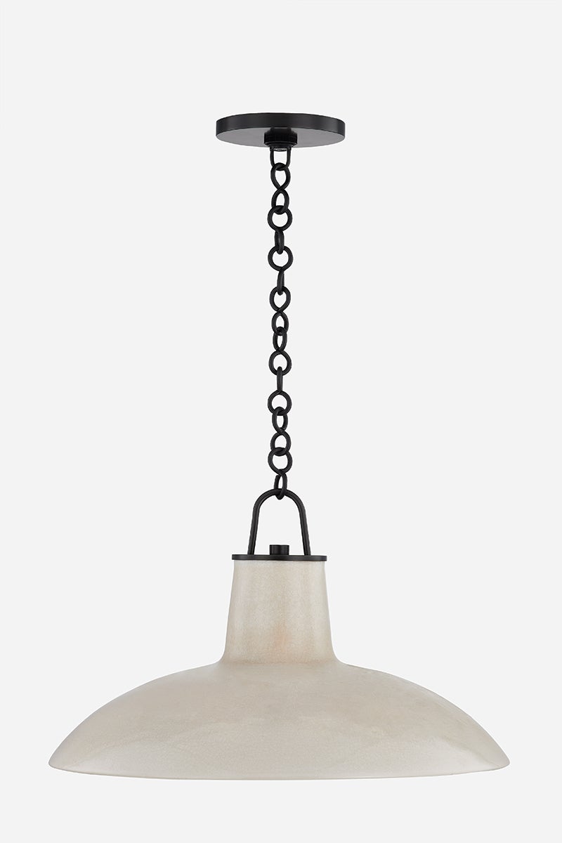 Pottersville Large Pendant Light by Hudson Valley Lighting - Artisan Ceramic Shade, Dimmable, Adjustable Height