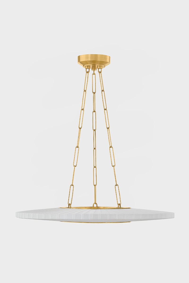 Prattsburgh Chandelier 2530-AGB by Hudson Valley Lighting - Dimmable Aged Brass Hanging Light