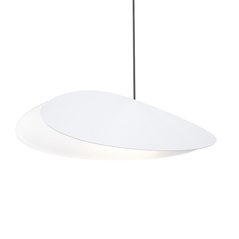 Sonneman Papillons Long Oval LED Pendant Light, Dimmable, Energy Efficient, Satin Black Finish