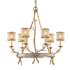 Parc Royale 6-Light Chandelier by Corbett Lighting in Vintage Gold & Silver Leaf Finish