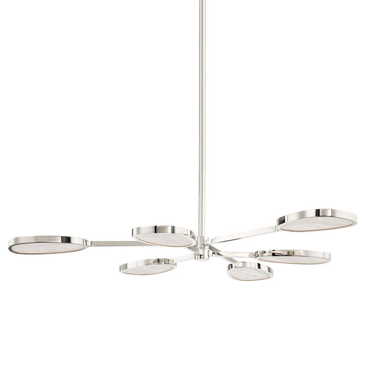 Patras 56.75" Large Chandelier by Corbett Lighting, Alabaster Shade, Adjustable Height, LED 3225 Lumens